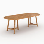 Rendez vous déco Table de jardin ovale en bois de teck recyclé 10 personnes-Bora