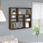 VIDAXL Etagere murale Chene fume 90x16x78 cm Bois d'ingenierie