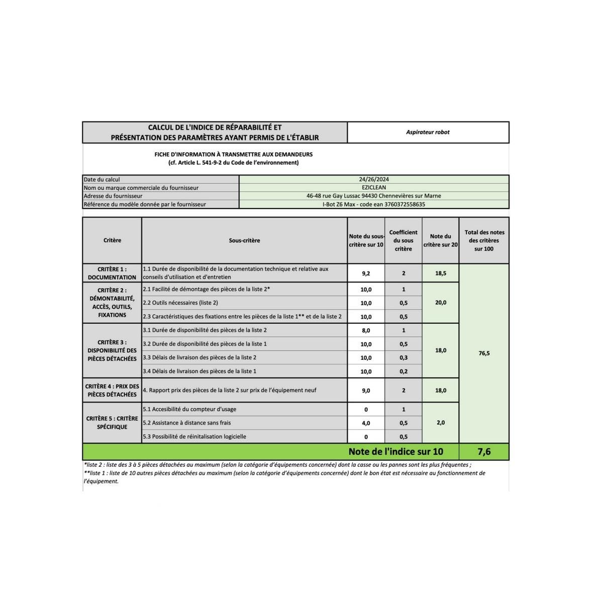 e.ziclean Aspirateur robot laveur connecté - I-BOT Z6 MAX