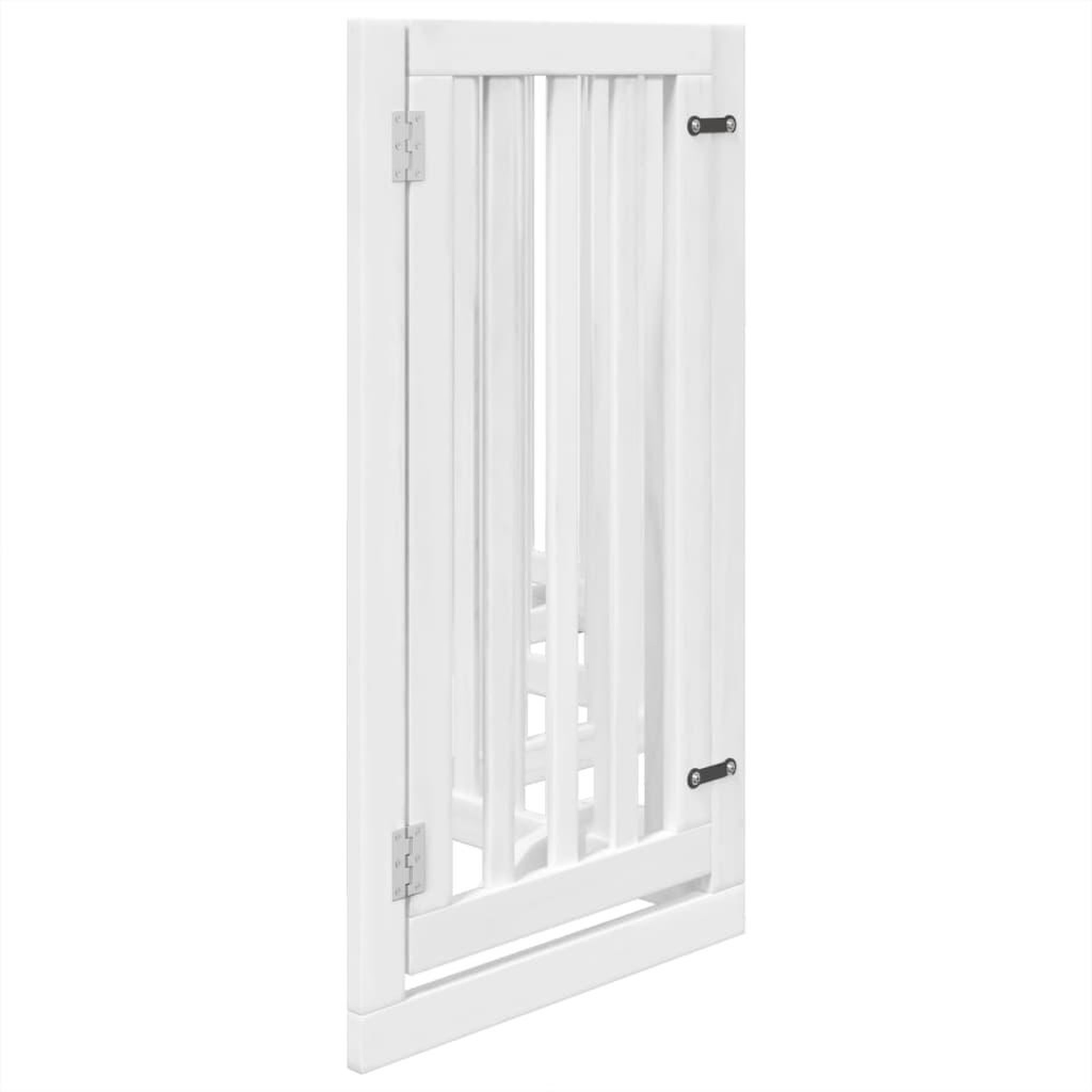 Voir la diapositive 5 : VIDAXL Barriere pour chiens et porte 6 panneaux blanc bois de peuplier