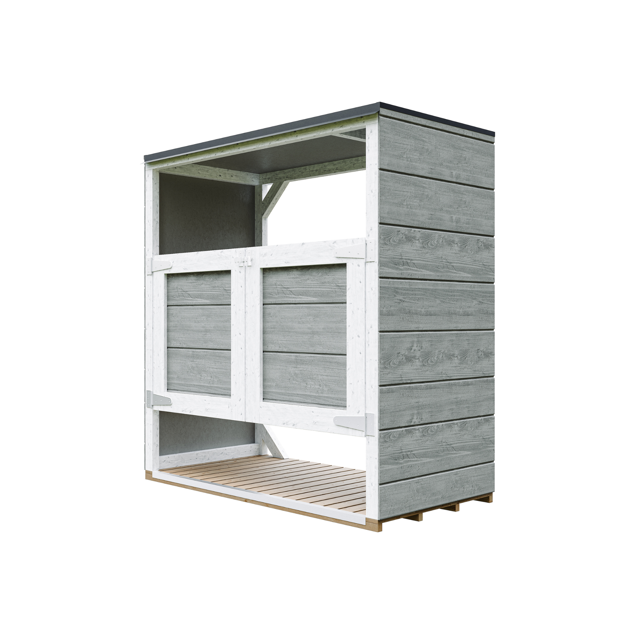 Voir la diapositive 3 : TIMBELA Abri de jardin pour poubelles, Cache poubelle extérieur 2x240L M980A