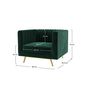 Voir la diapositive 4 : Rendez vous déco Fauteuil en velours vert foncé - Gatsby