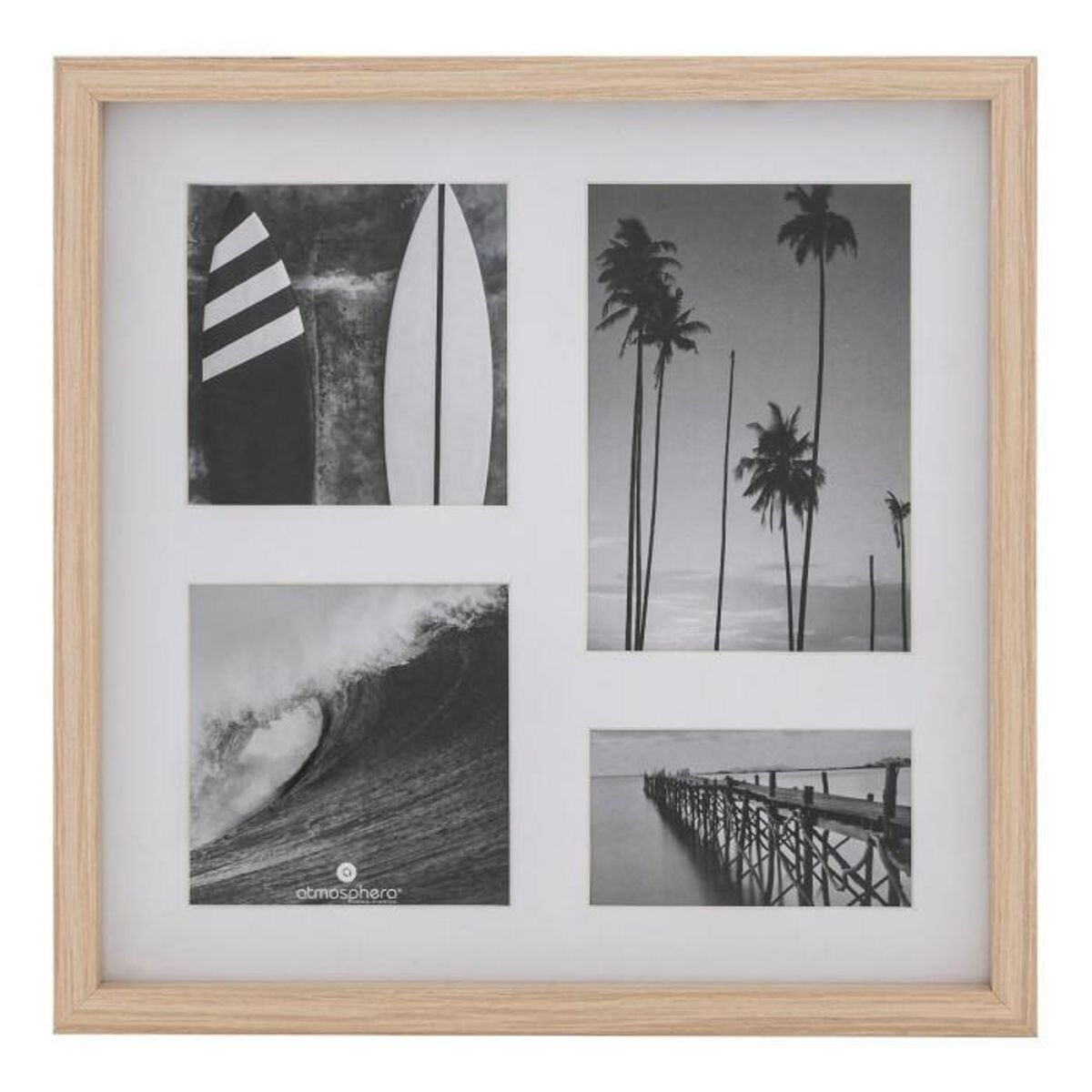 ATMOSPHERA Lot de 5 Cadres Photo  Erin  31cm Naturel