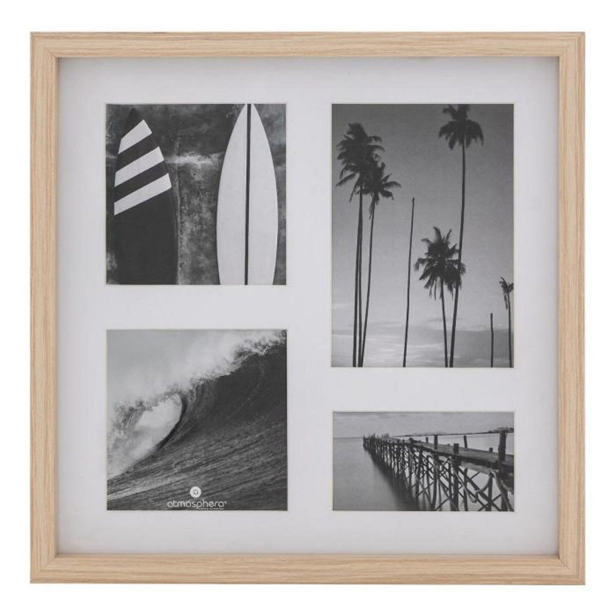 ATMOSPHERA Lot de 5 Cadres Photo  Erin  31cm Naturel