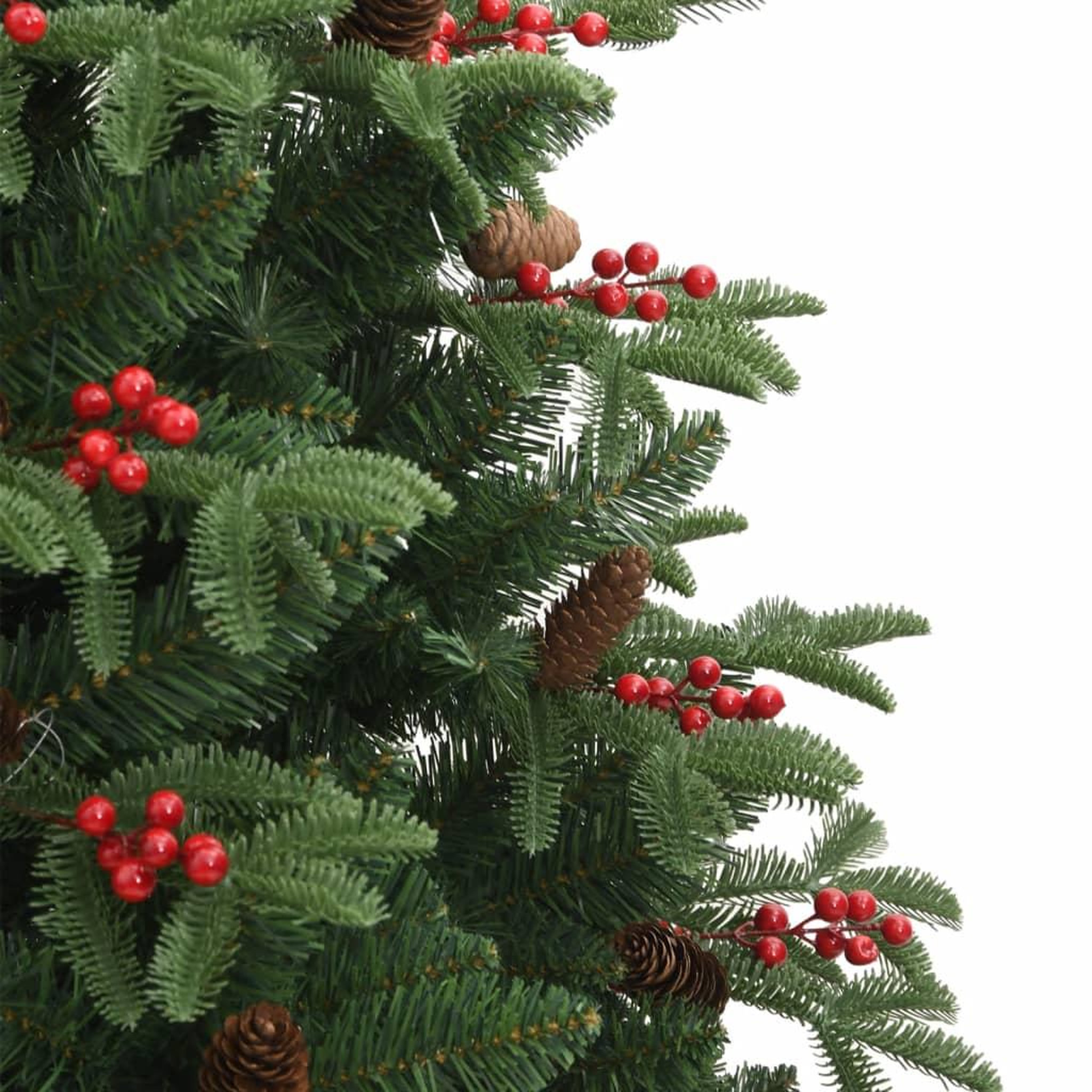 Voir la diapositive 5 : VIDAXL Sapin de Noël artificiel avec pommes de pin et baies 210 cm