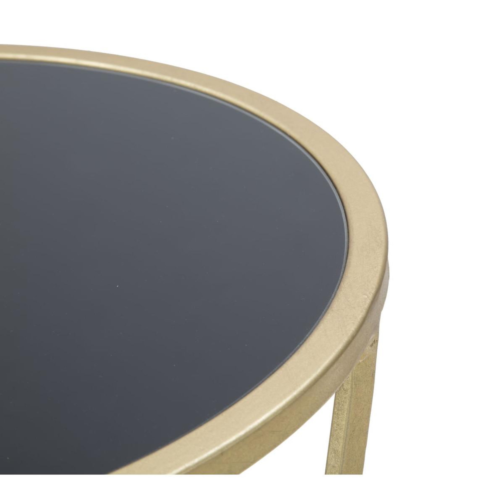 Voir la diapositive 4 : Paris Prix Table d'appoint design  milla  75cm noir & or