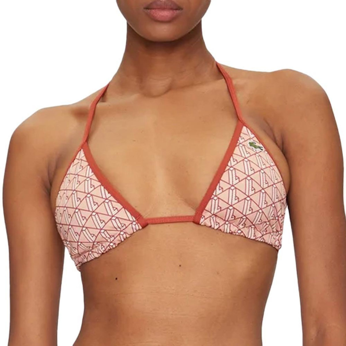 Lacoste Haut de Bikini Terracotta Femme Lacoste Printed Jeresey
