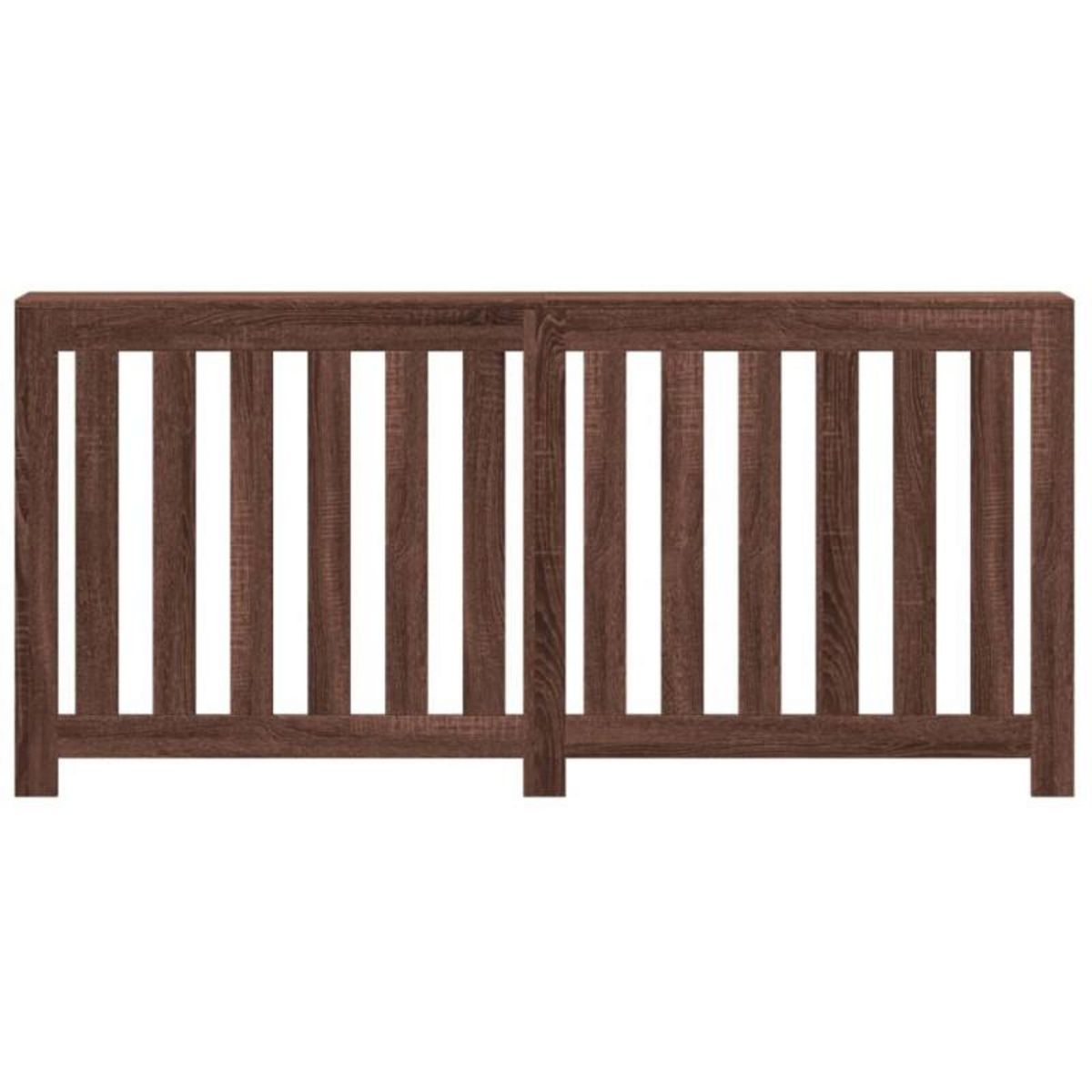 VIDAXL Cache radiateur chêne marron 175x20x82 cm bois d ingénierie