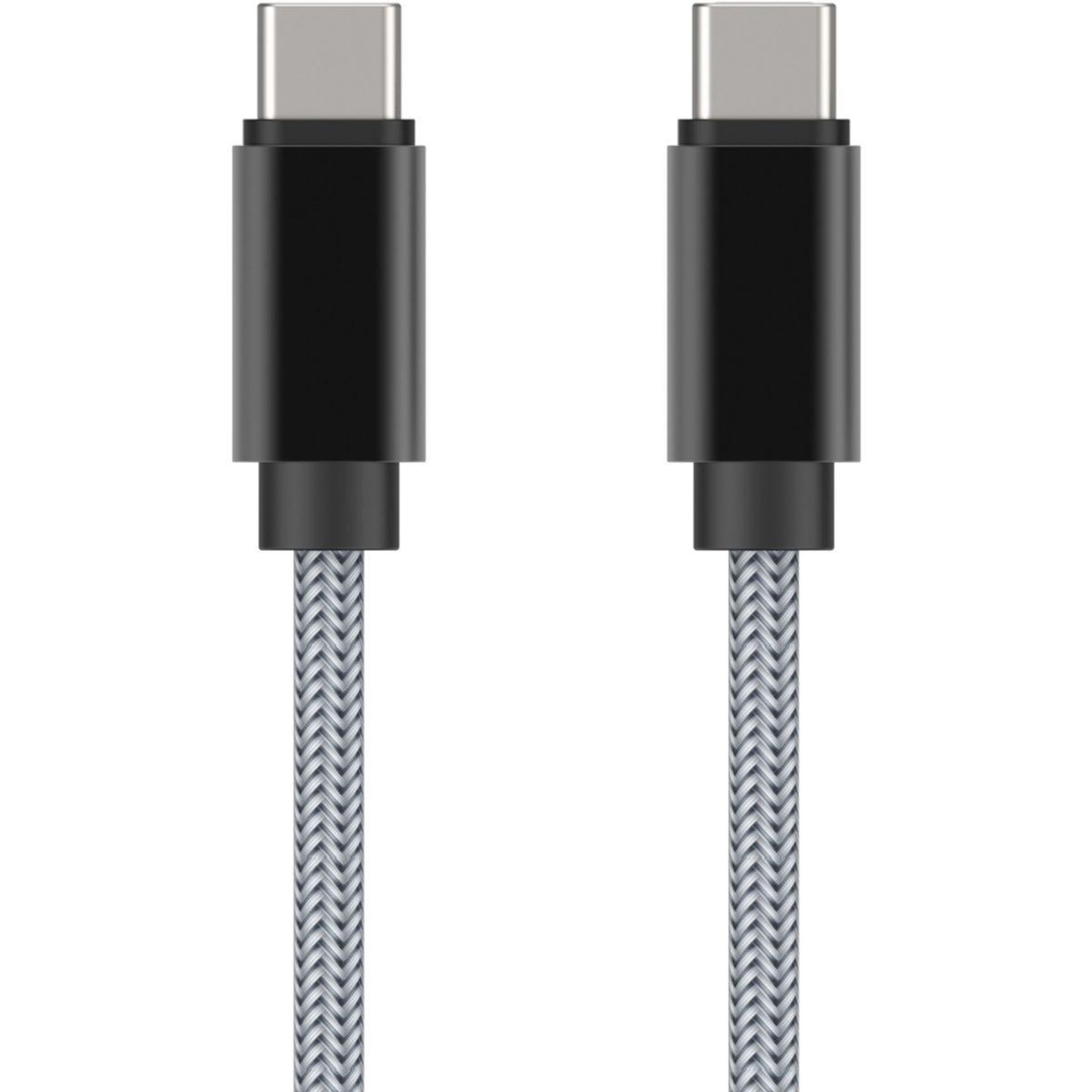 Voir la diapositive 2 : ADEQWAT Câble USB C vers USB-C 2M Gris