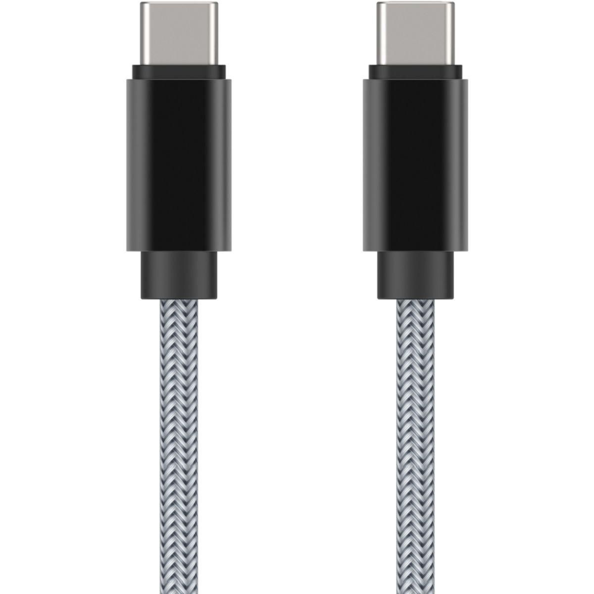 ADEQWAT Câble USB C vers USB-C 2M Gris