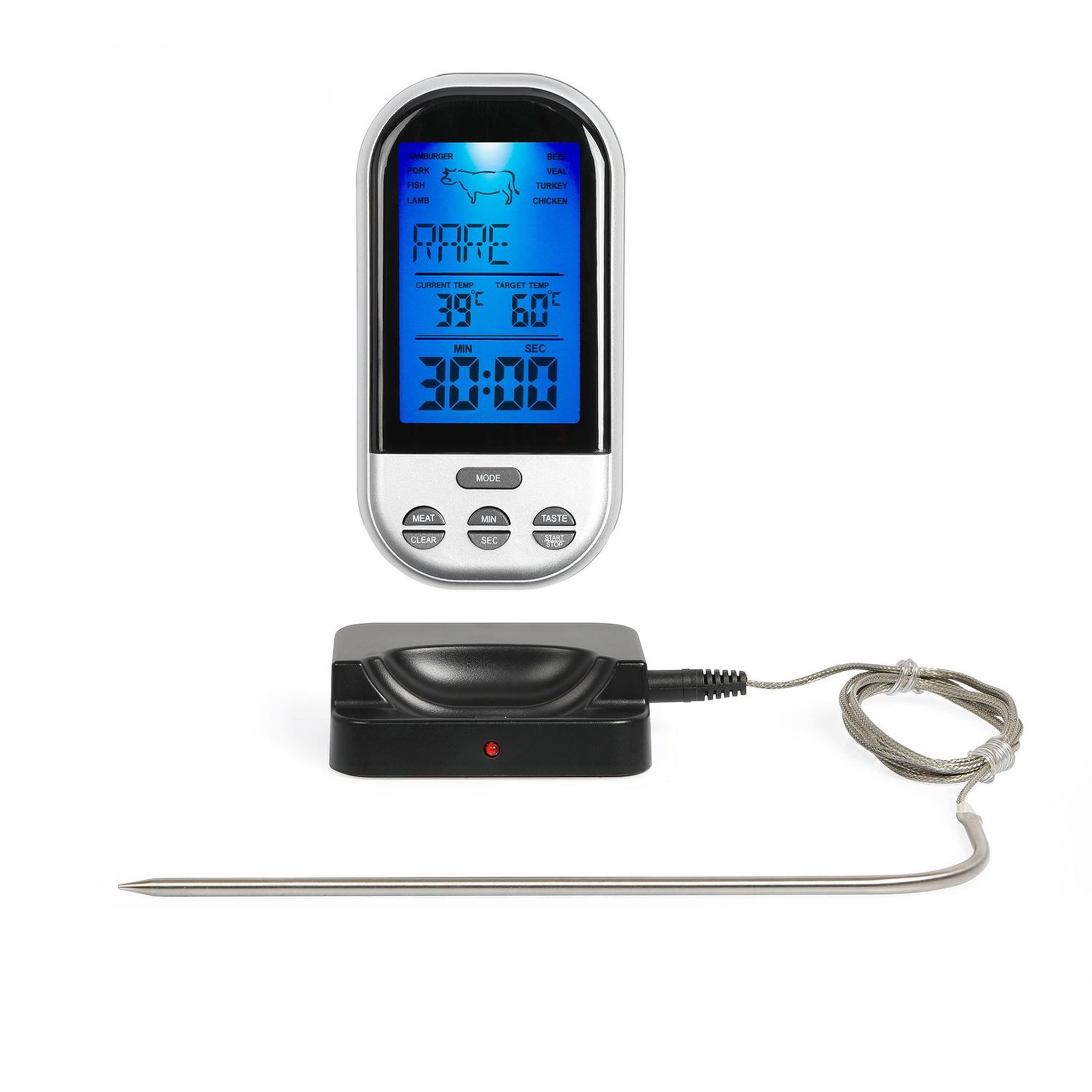 Voir la diapositive 2 : LIVOO Thermomètre pour barbecue - gs68