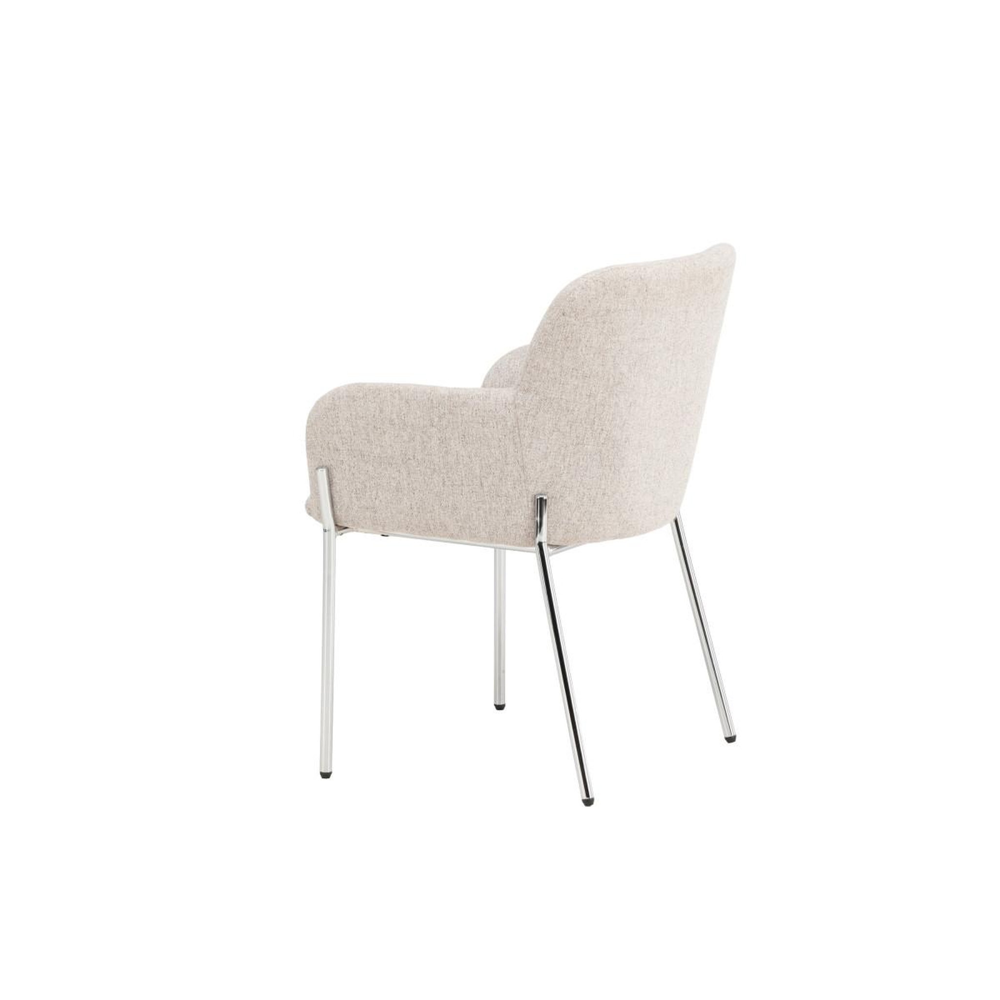 Voir la diapositive 6 : Paris Prix Chaise en tissu effet lin  vätö  81cm beige & argent