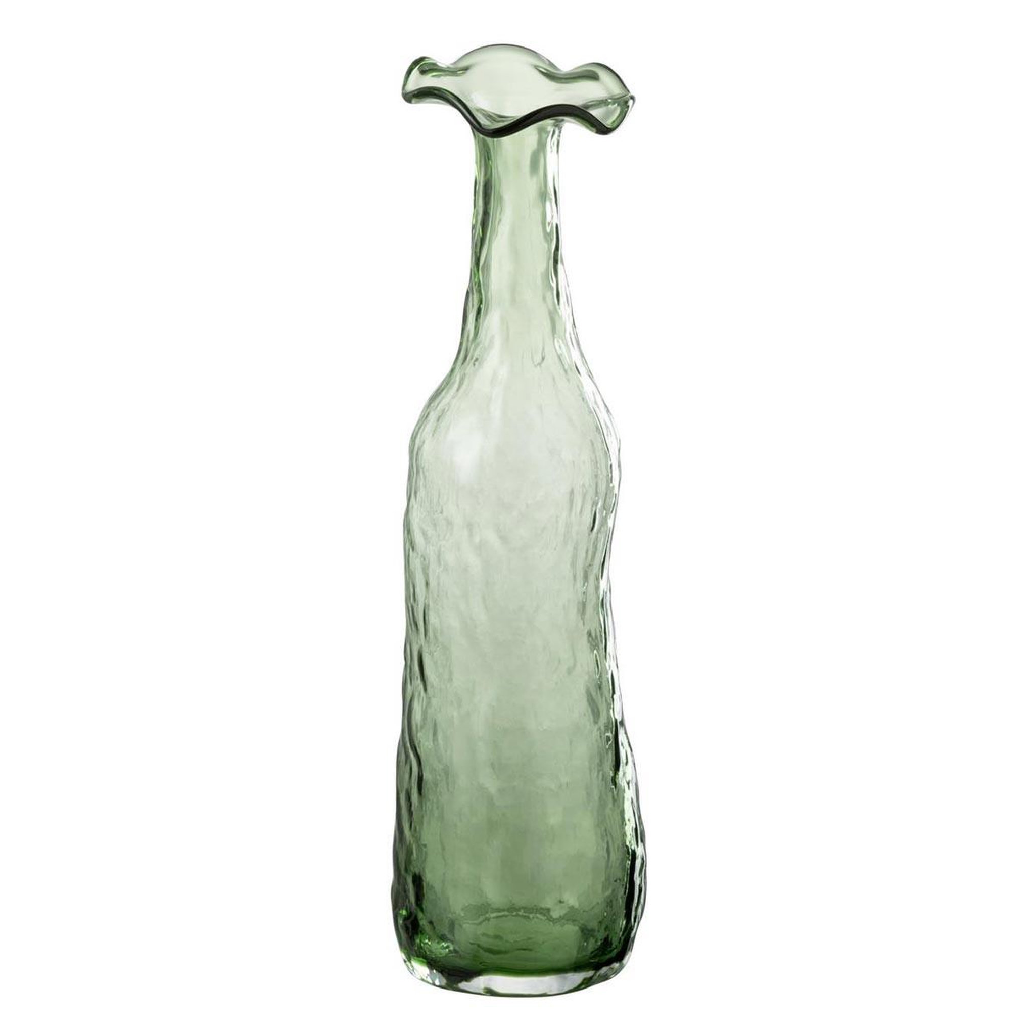 J-LINE Vase Design en Verre  Eclosion  33cm Vert