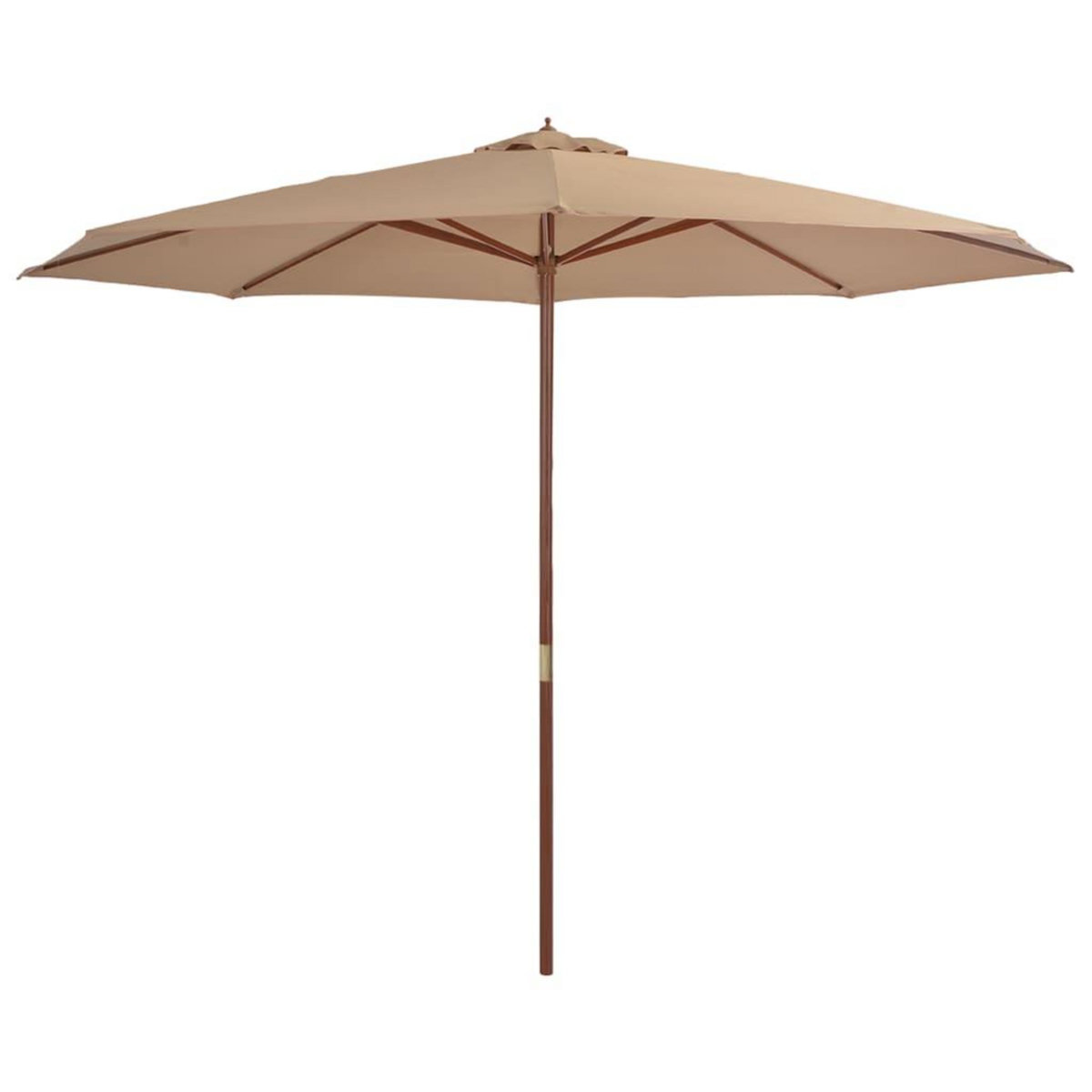 VIDAXL Parasol d'exterieur avec mat en bois 350 cm Taupe