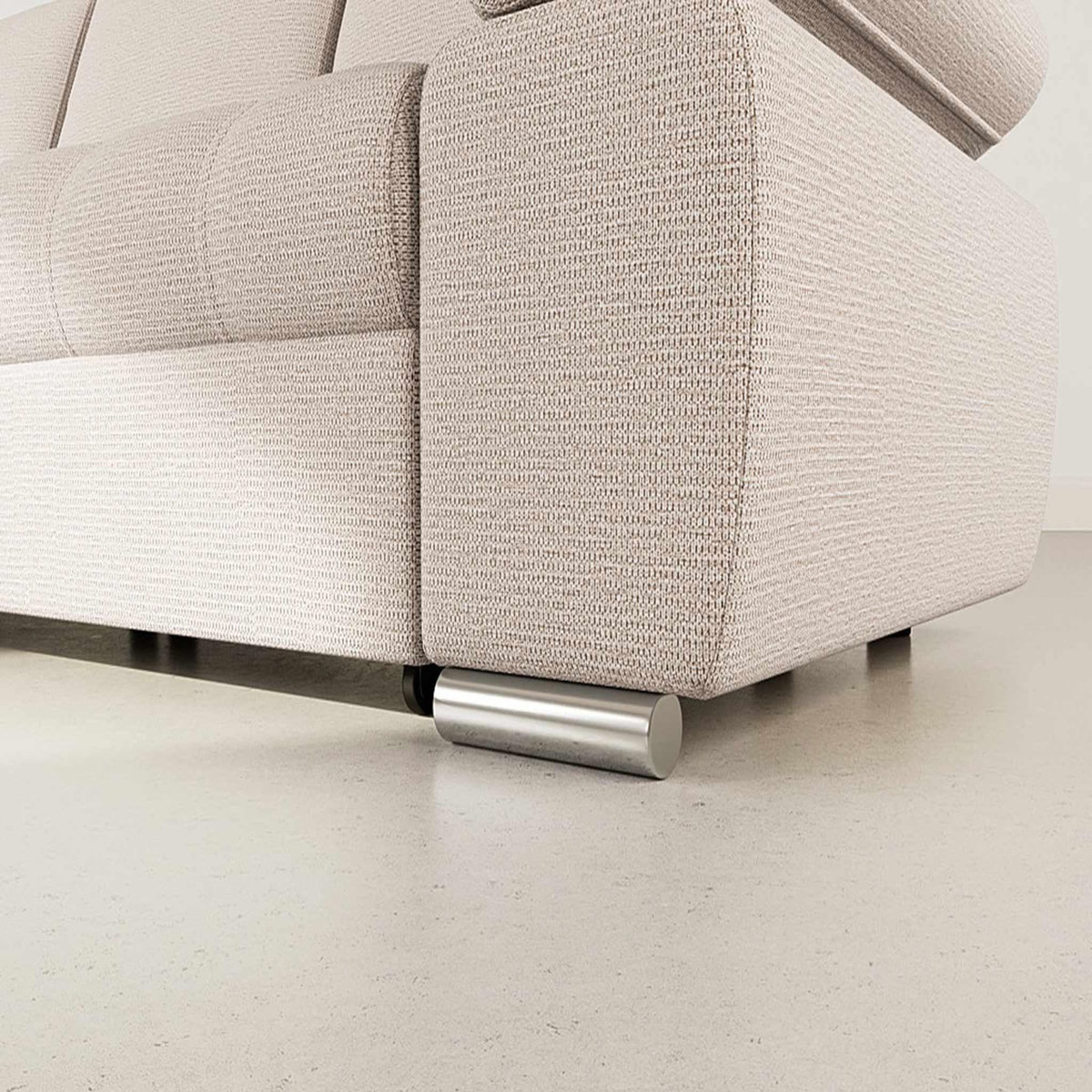 BEST MOBILIER Bianca - canapé d'angle gauche 4 places convertible avec coffre en tissu texturé