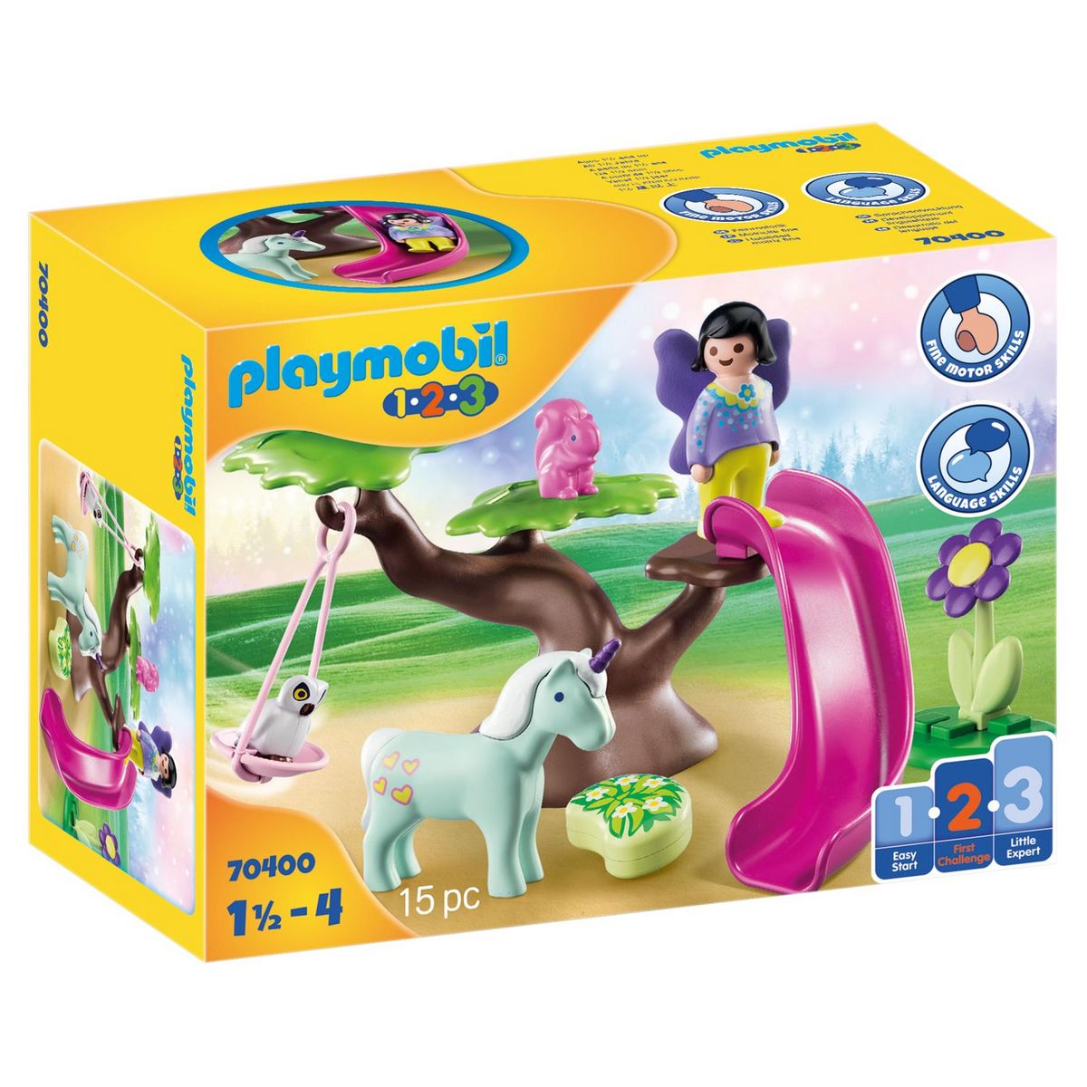 PLAYMOBIL 70400 1.2.3 - Aire de jeux enchantée 