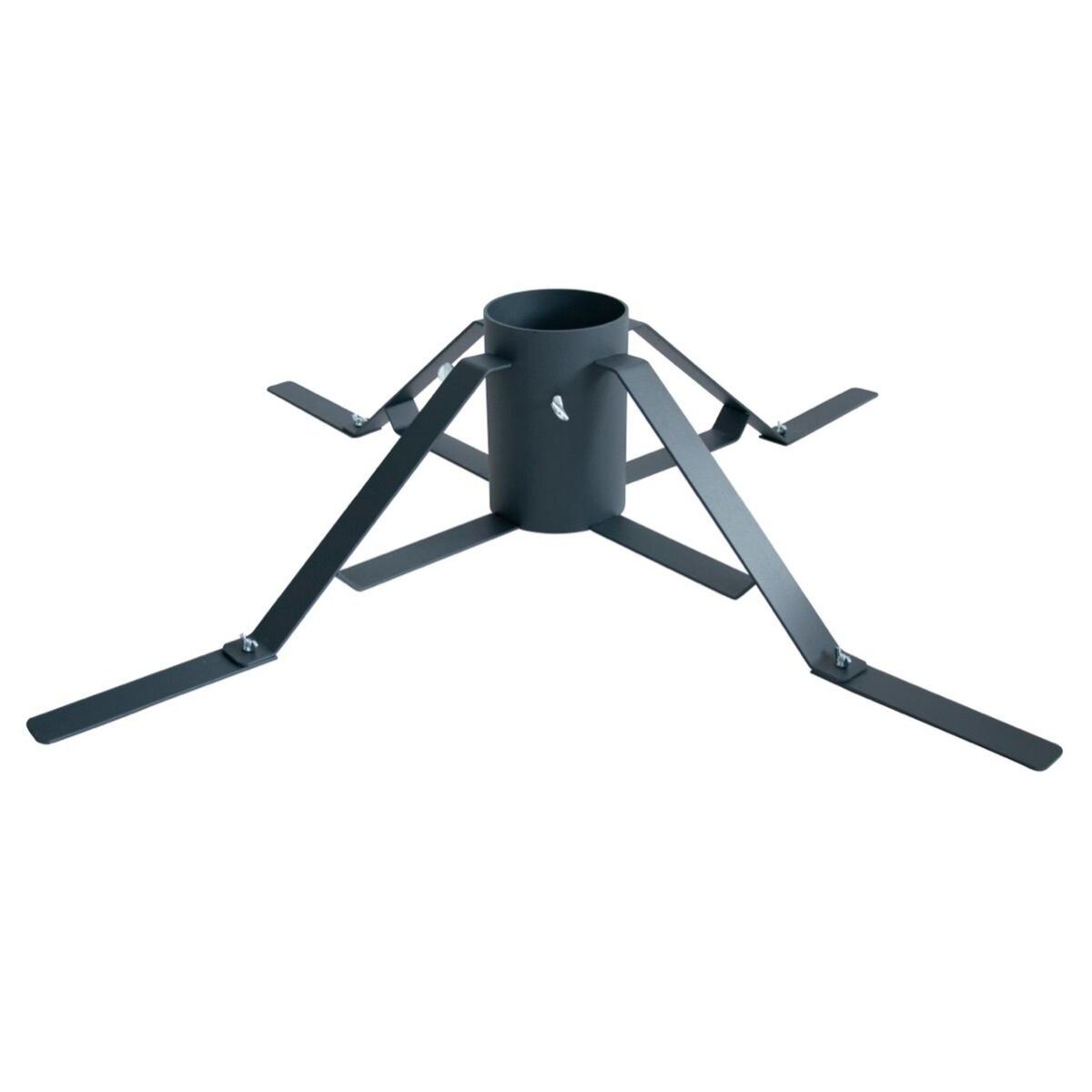 CENTRALE BRICO Pied de sapin 4 pieds fer plat anthracite tube 13 cm