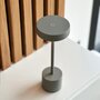 Lumisky Lampe de table sans fil touch ROBY GREY Gris Aluminium