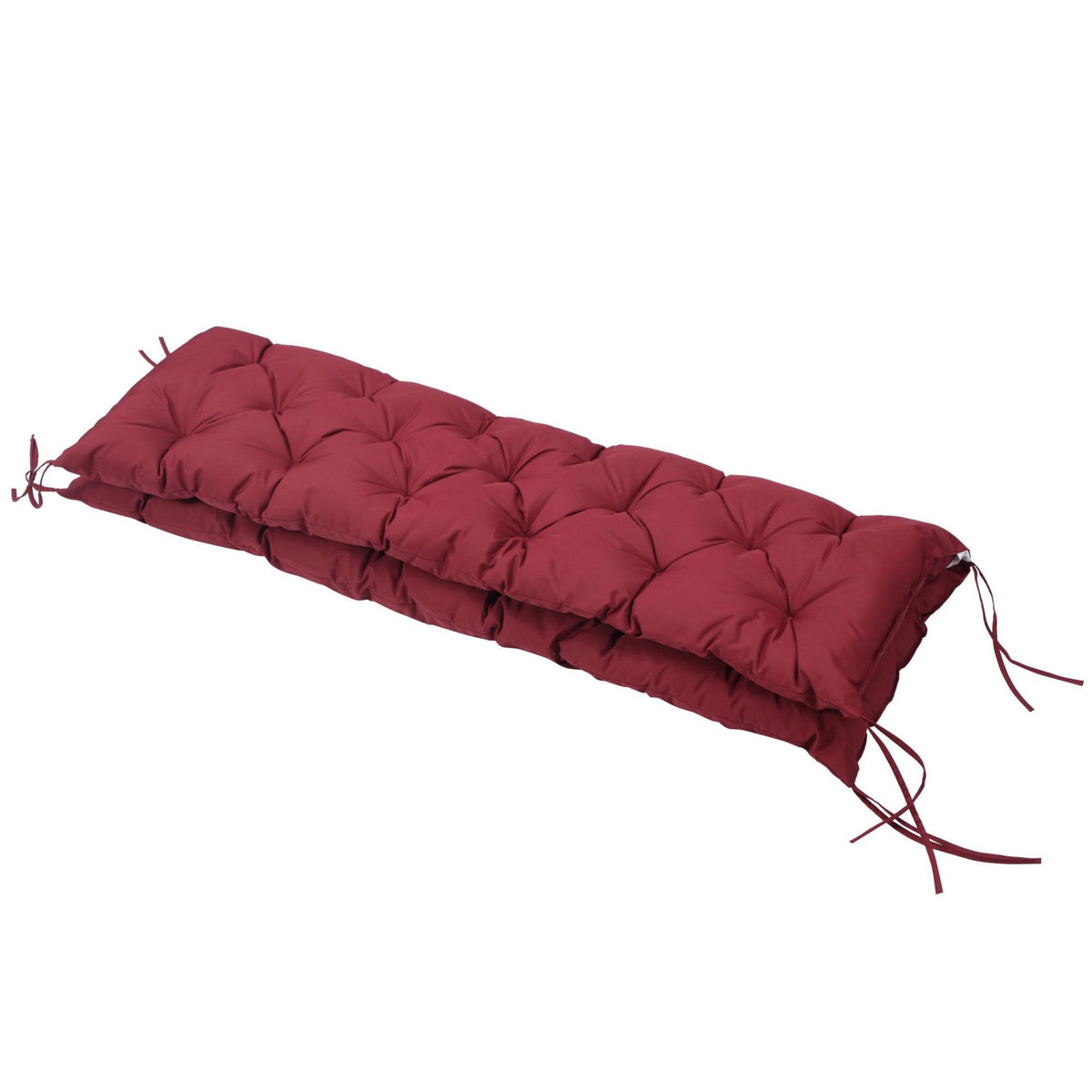 OUTSUNNY Coussin matelas assise dossier pour banc de jardin balancelle canapé 3 places grand confort 150 x 98 x 8 cm rouge