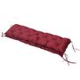 Voir la diapositive 4 : OUTSUNNY Coussin matelas assise dossier pour banc de jardin balancelle canapé 3 places grand confort 150 x 98 x 8 cm rouge