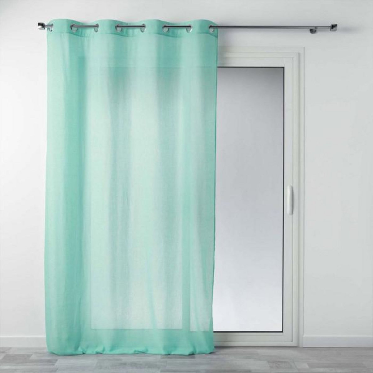 Paris Prix Rideau Voilage à Œillets  Mitsy  140x240cm Bleu Ciel