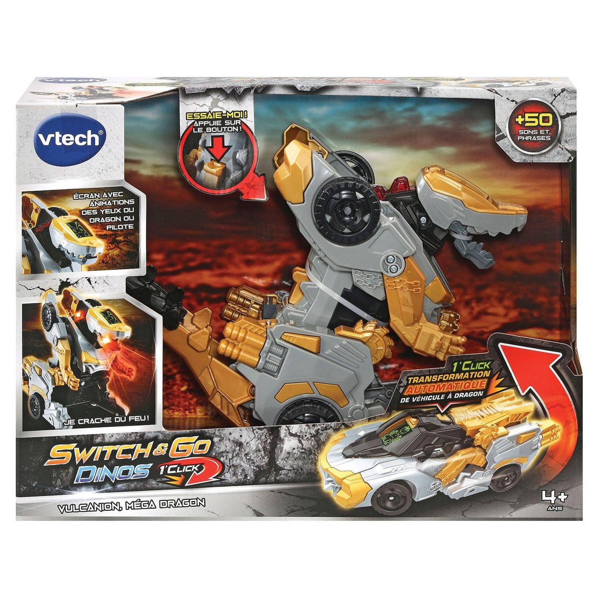 VTECH Switch and Go Dinos 1'Click - Vulcanion, Méga Dragon