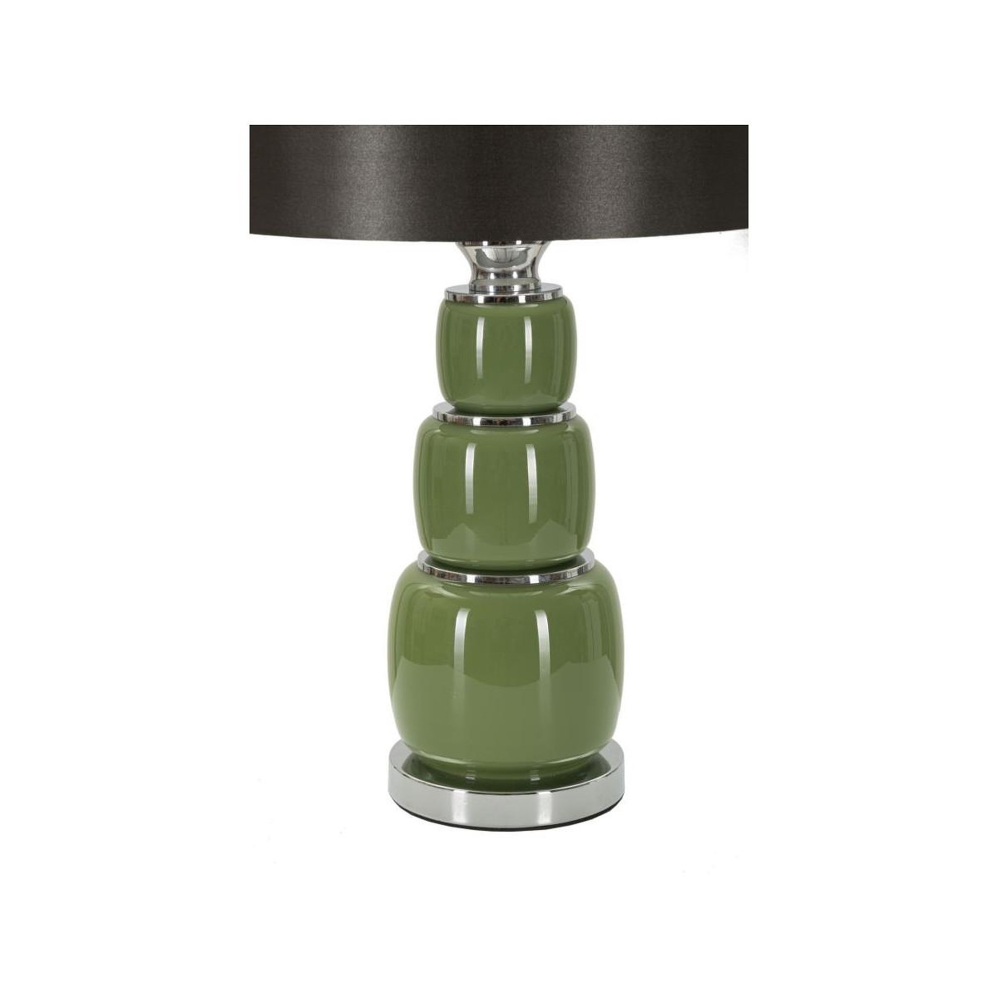 Voir la diapositive 2 : Paris Prix Lampe à poser en verre  eva three  57cm vert & noir