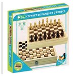 JeuJura Coffret de dames et d eches en bois