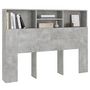 Voir la diapositive 4 : VIDAXL Armoire de tete de lit Gris beton 140x19x103,5 cm