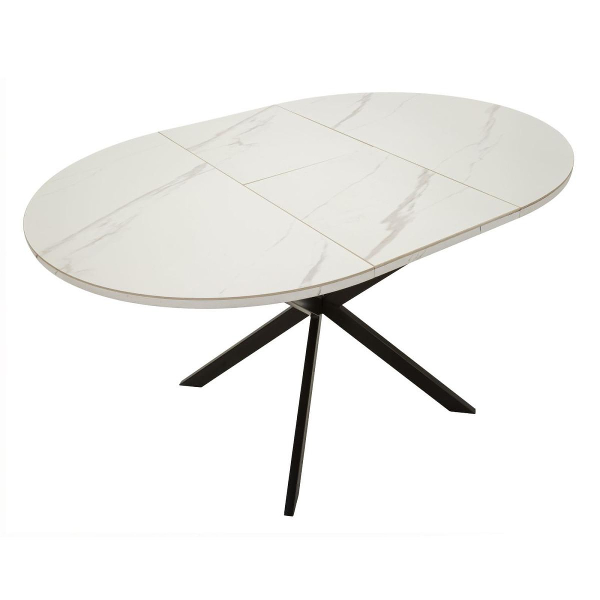 Voir la diapositive 6 : Paris Prix Table salle à manger extensible  martin  100-140cm noir & blanc