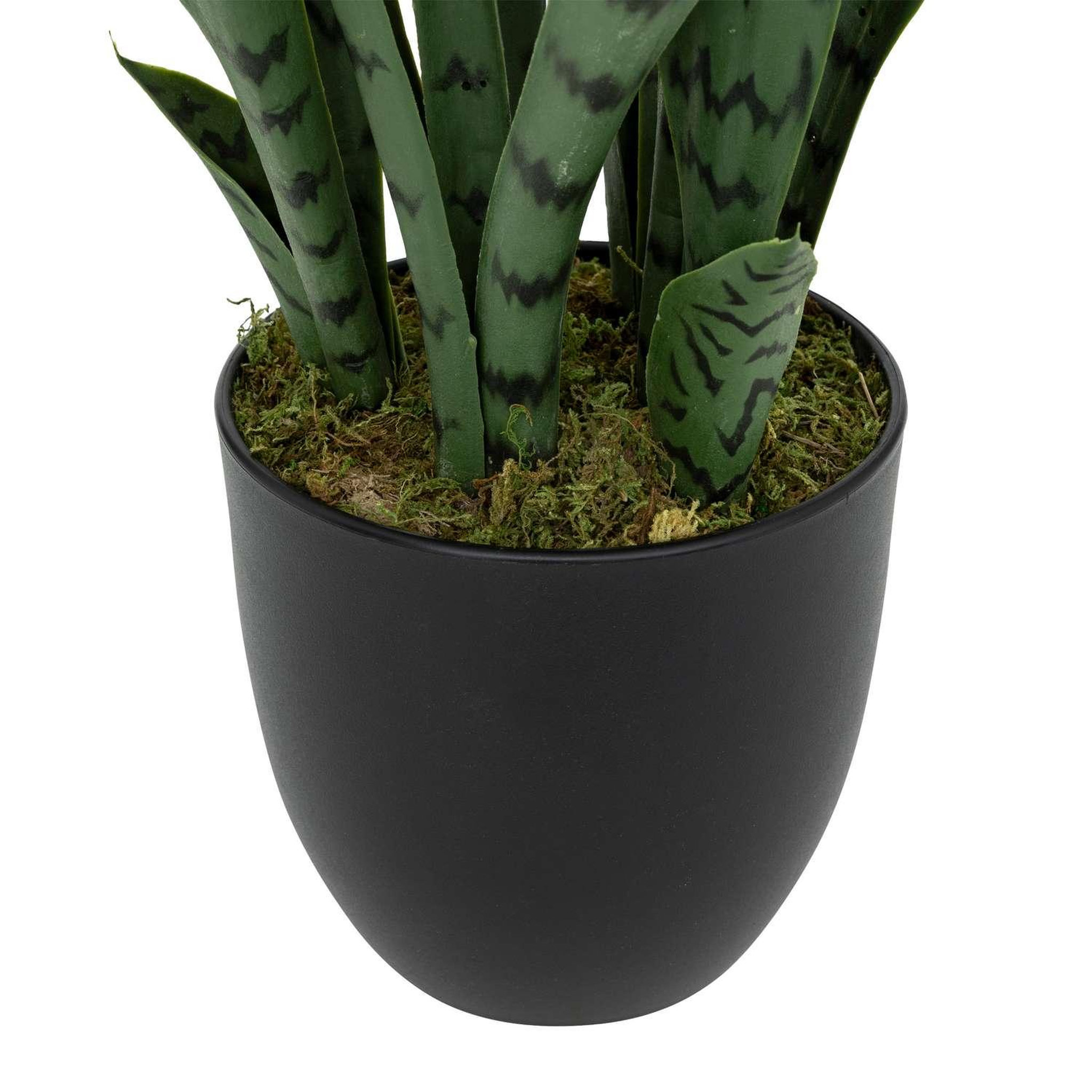 Voir la diapositive 3 : ATMOSPHERA Sansevieria artificielle avec pot plastique - h. 90 cm - vert