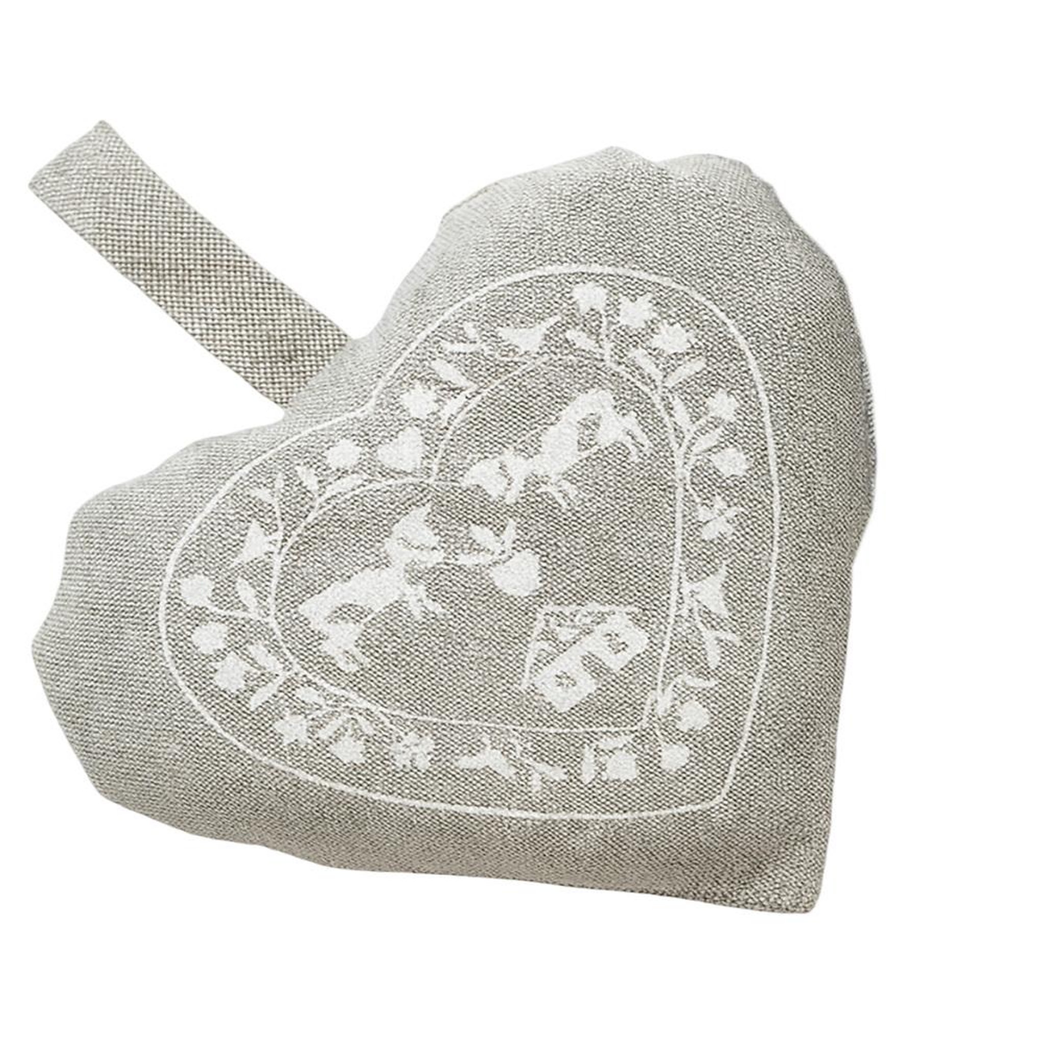 Les Ateliers du Linge Coeur deco montagne coeur. Coloris disponibles : Gris