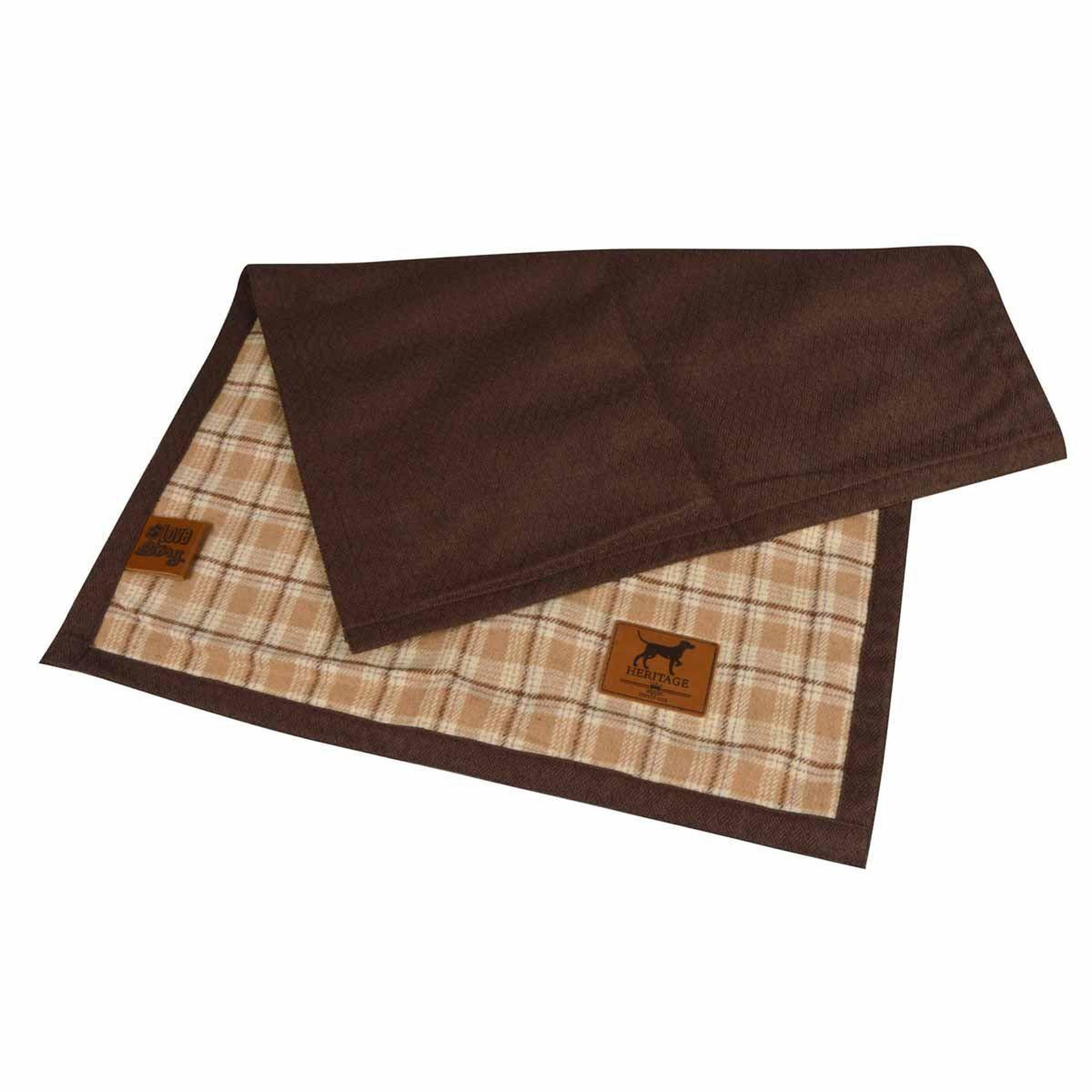LOVE STORY Plaid pour chien & chat  héritage  70x100cm noisette