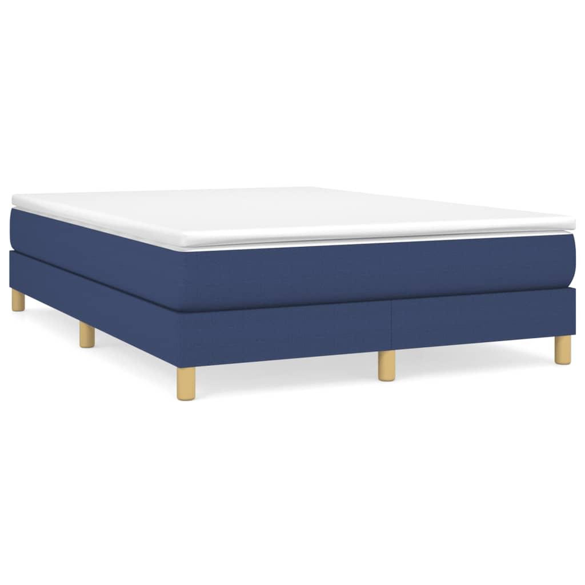 Voir la diapositive 2 : VIDAXL Cadre de lit sans matelas bleu 140x200 cm tissu