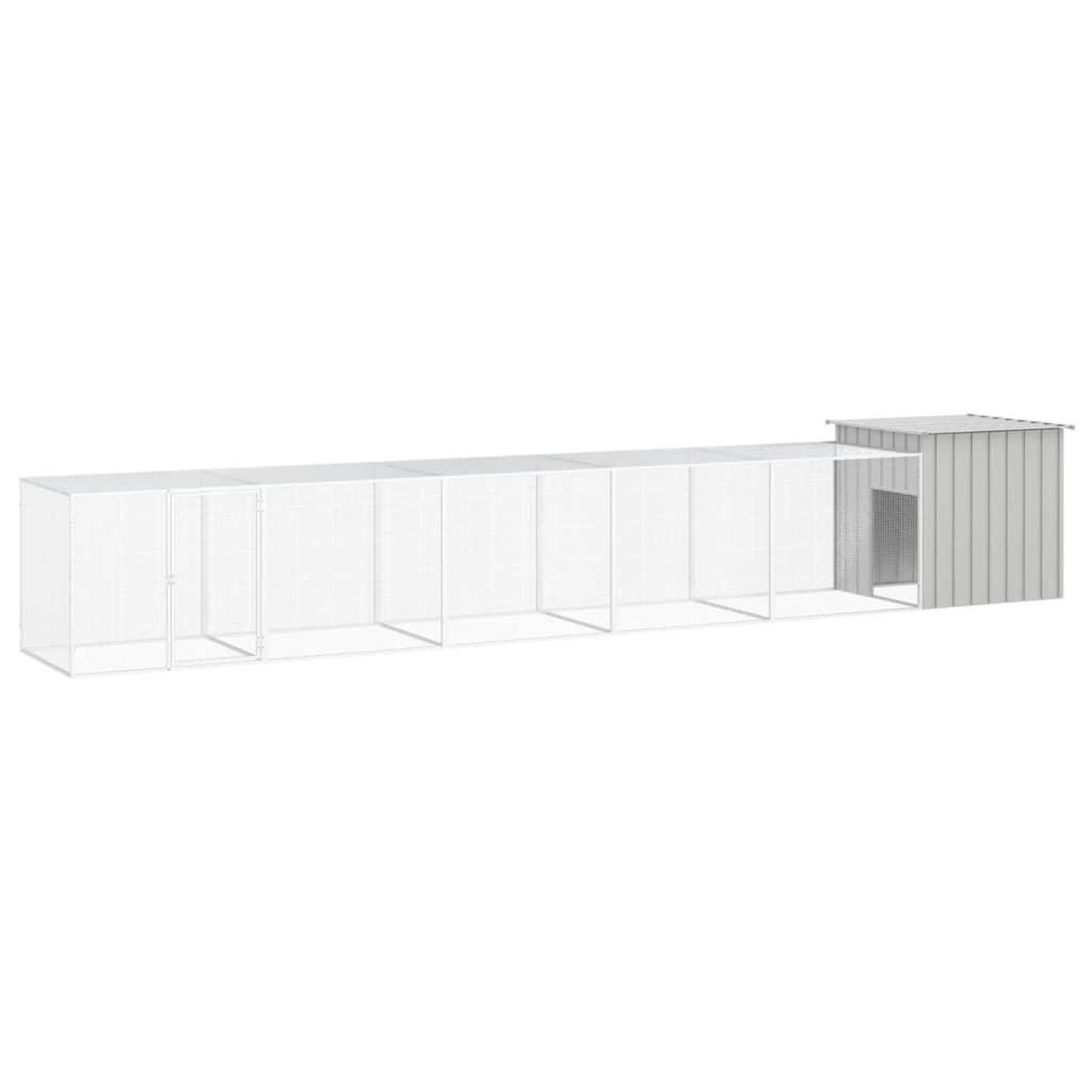 VIDAXL Cage pour poules Gris 600x91x100 cm Acier galvanise