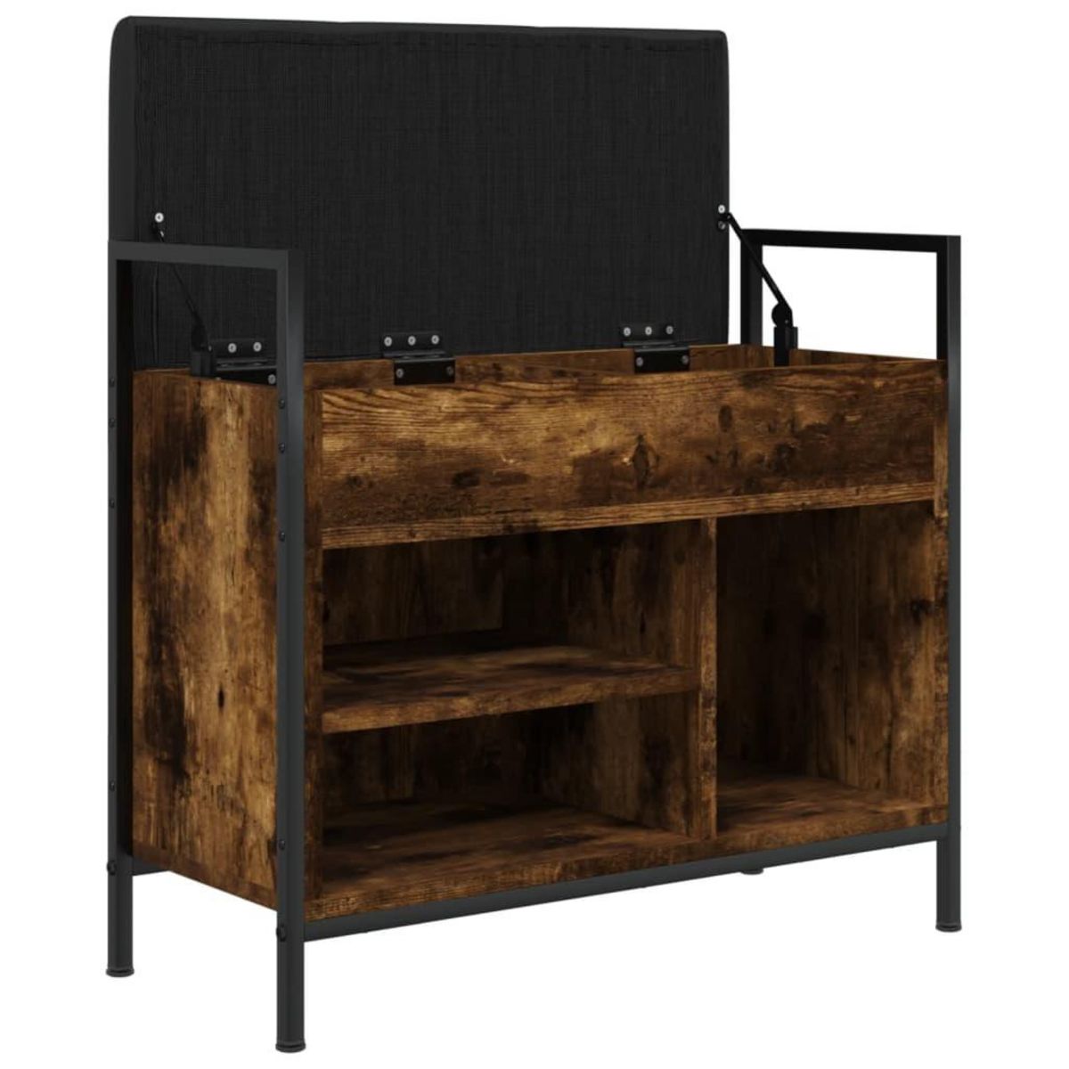 VIDAXL Banc a chaussures chene fume 65,5x32x57,5 cm bois d'ingenierie