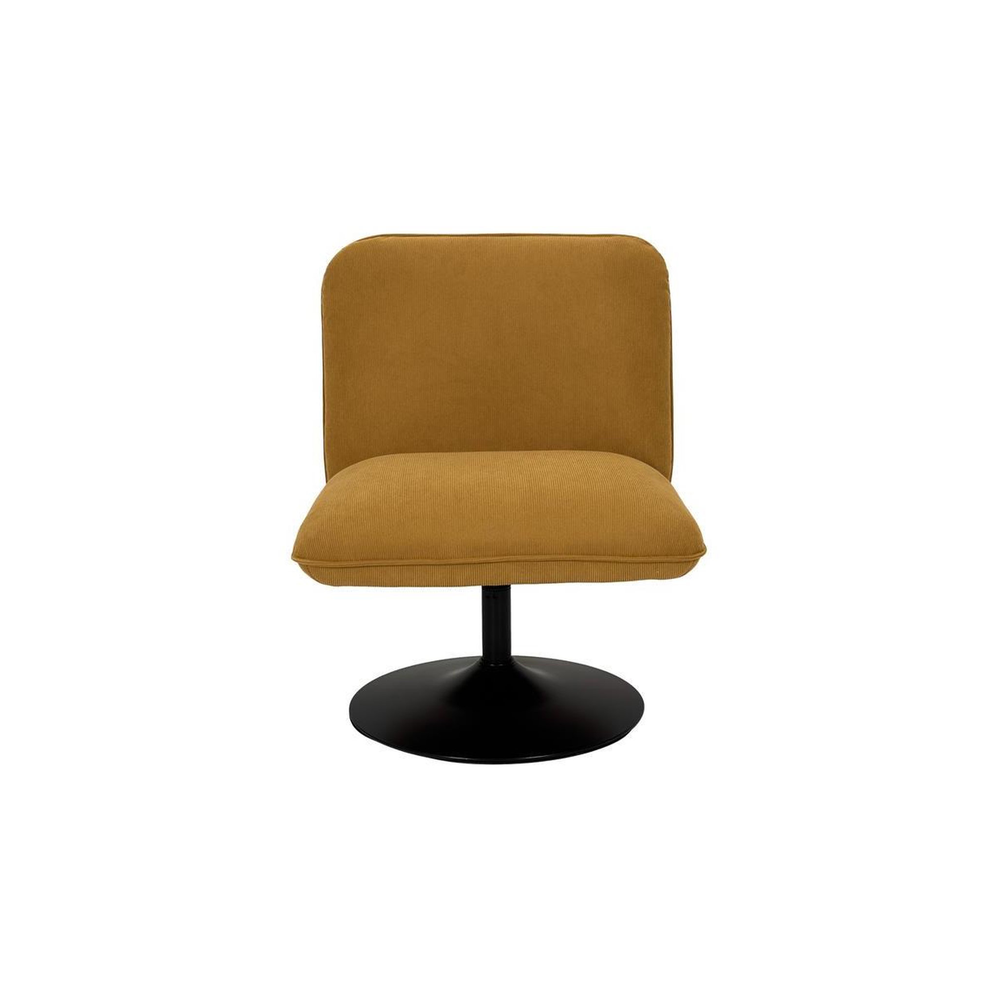 Voir la diapositive 2 : The Home Deco Factory Fauteuil pivotant côtelé  jules  79cm jaune