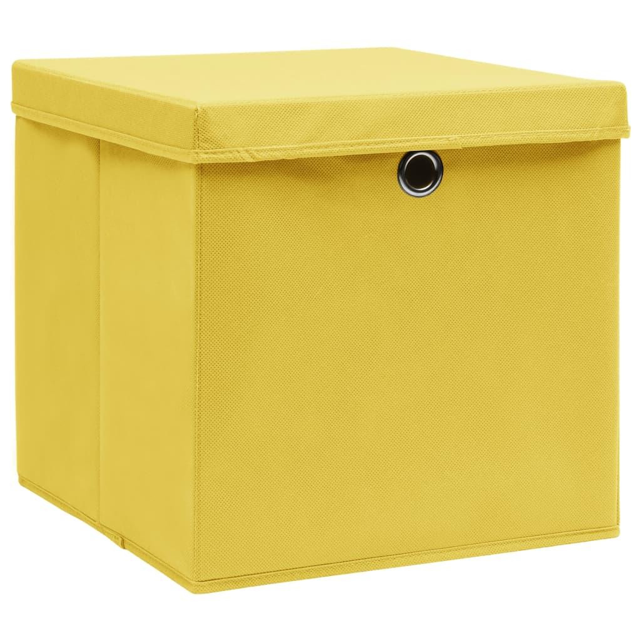 Voir la diapositive 2 : VIDAXL Boîtes de rangement avec couvercles 10 pcs 28x28x28 cm Jaune