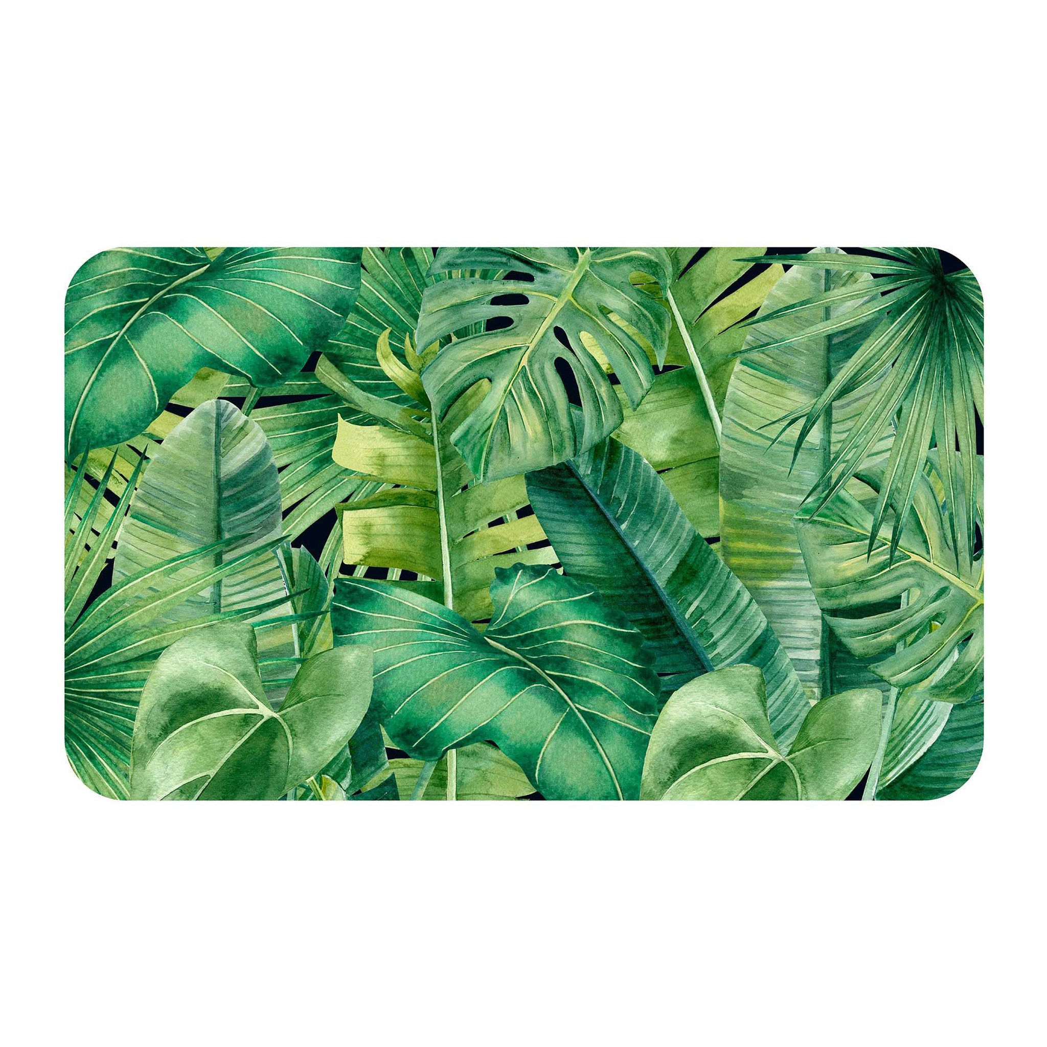 Eden Tapis décoratif motif feuillage 45 x 75 cm