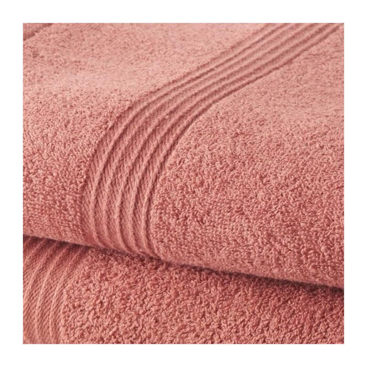 Today TODAY Lot de 1 Drap de Bain 100% coton 70x30 cm + 1 Serviette de Bain 50x100 cm - Terracotta