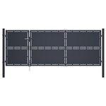 VIDAXL Portail de jardin Acier 350 x 125 cm Anthracite