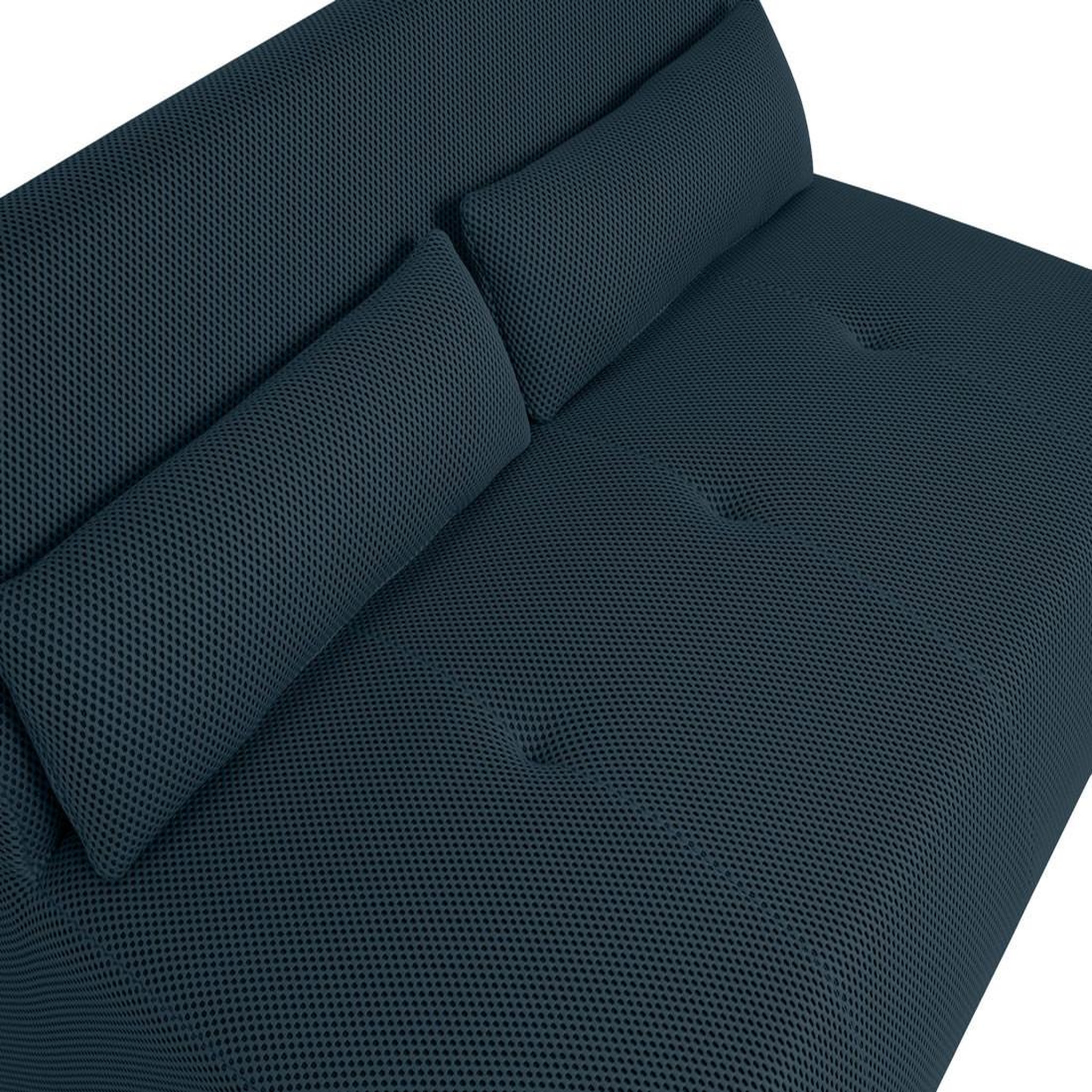 Voir la diapositive 5 : LISA DESIGN Onyx - canapé droit 2 places - en tissu mailles 3d