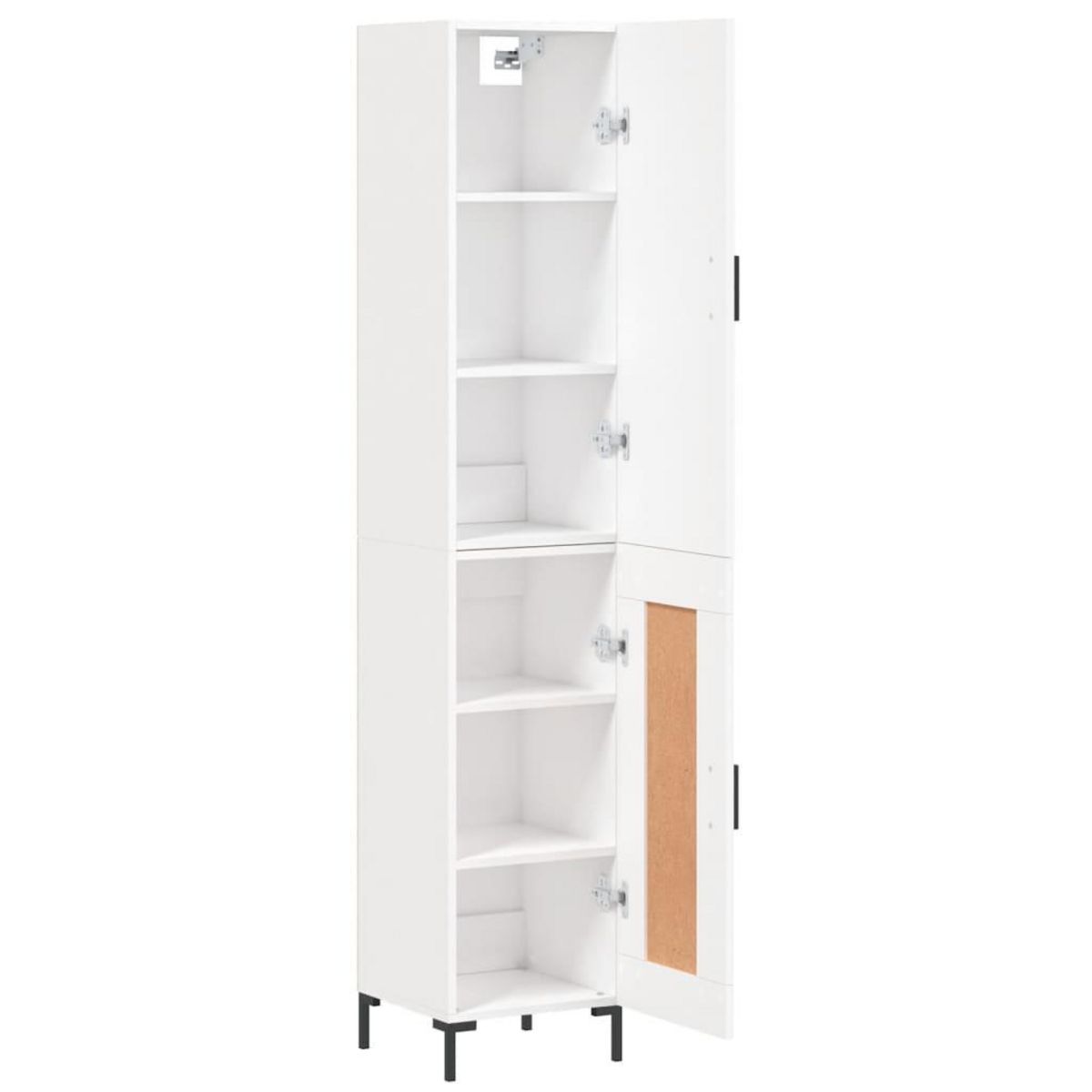 VIDAXL Buffet haut Blanc 34,5x34x180 cm Bois d'ingenierie