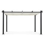 MARKET24 Pergola en aluminium CORDOBA - Ecru - 4 x 3 m