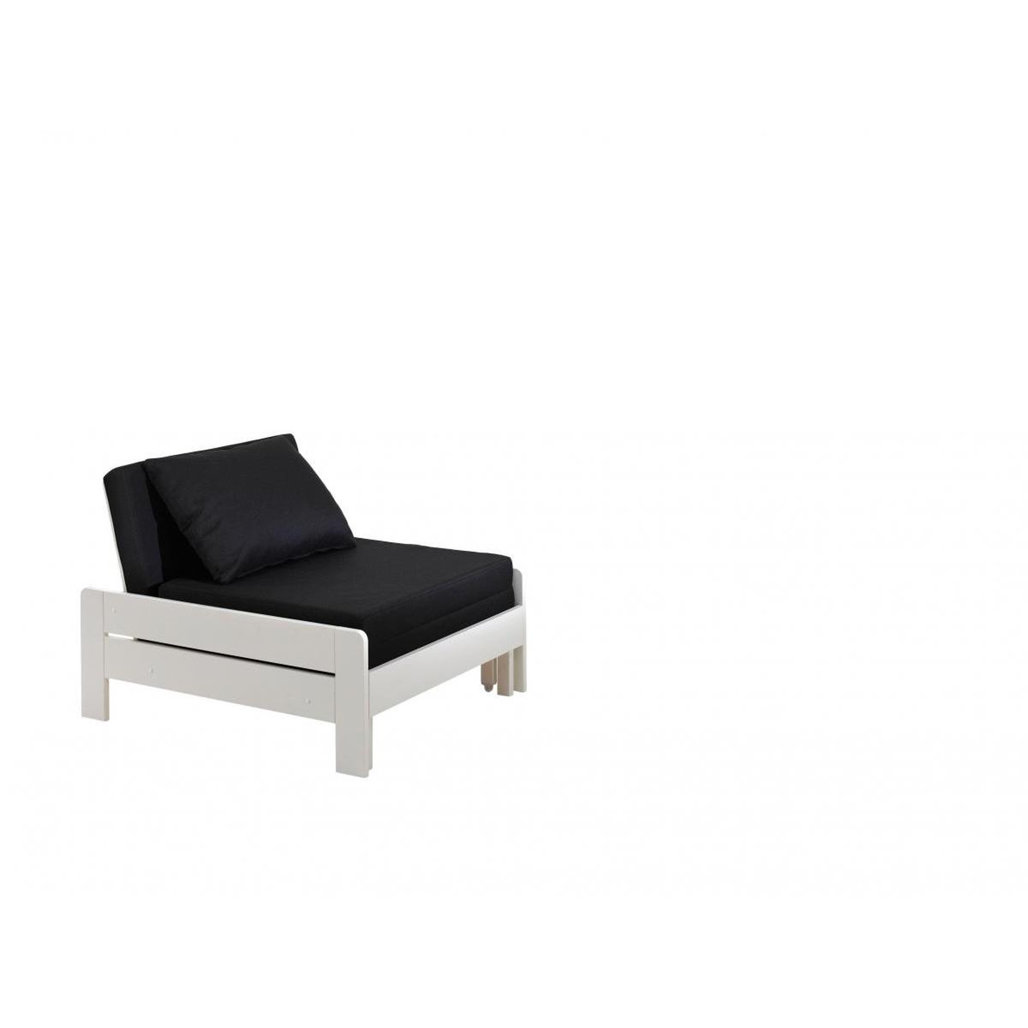 Voir la diapositive 4 : Paris Prix Pack - lit mezzanine, fauteuil-lit & matelas  pino  90x200cm blanc