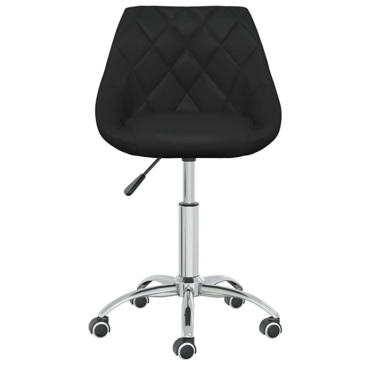 VIDAXL Chaises pivotantes a manger lot de 6 noir similicuir