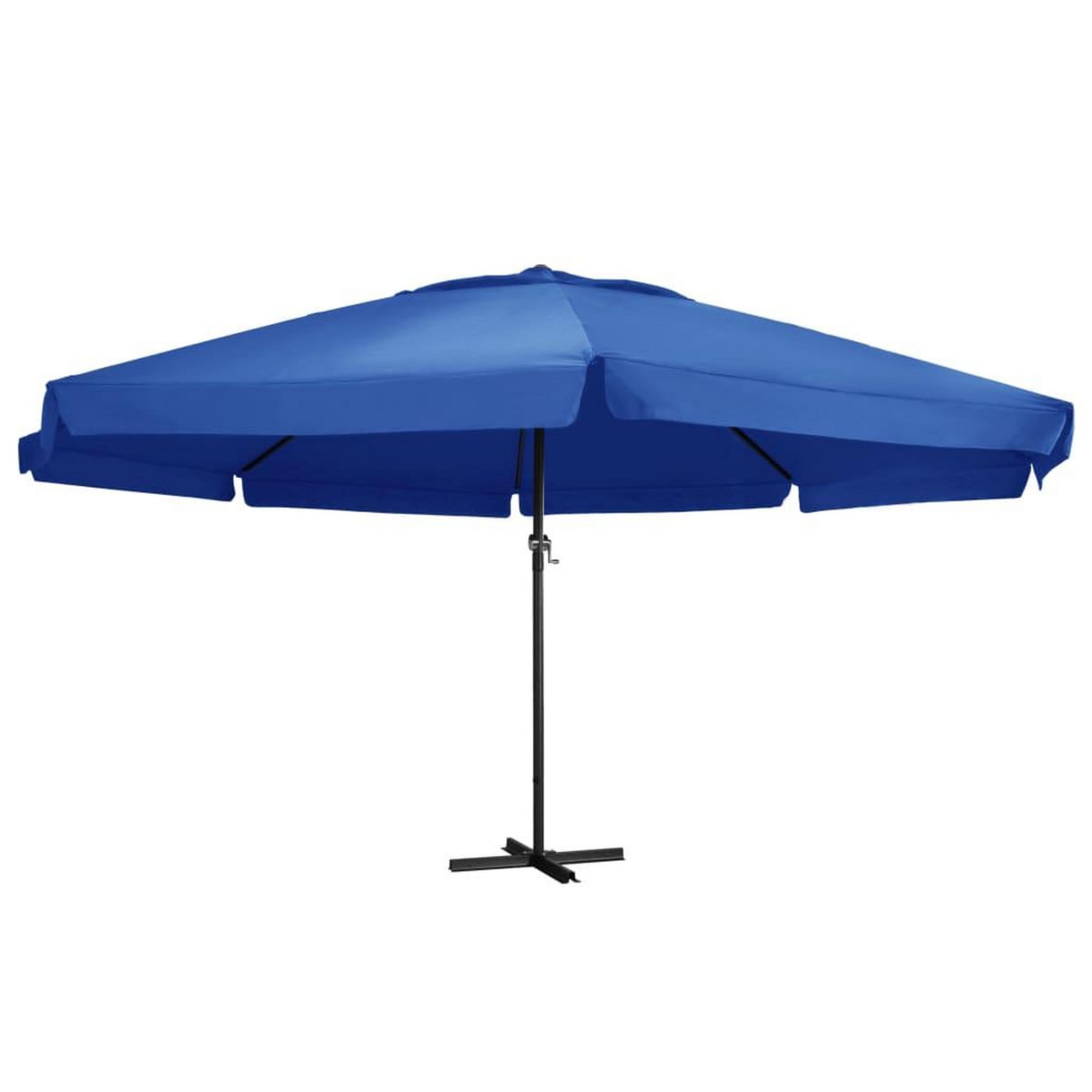VIDAXL Parasol de jardin avec mat en aluminium 500 cm bleu azure