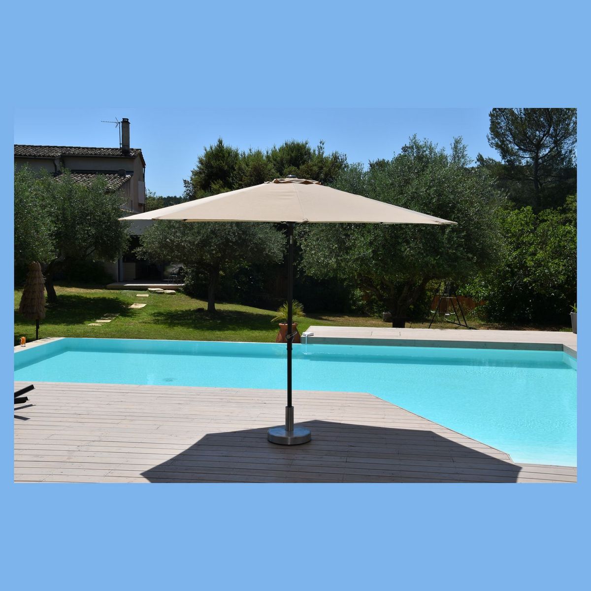 Givex Parasol rond - Taupe - 3m - TILT