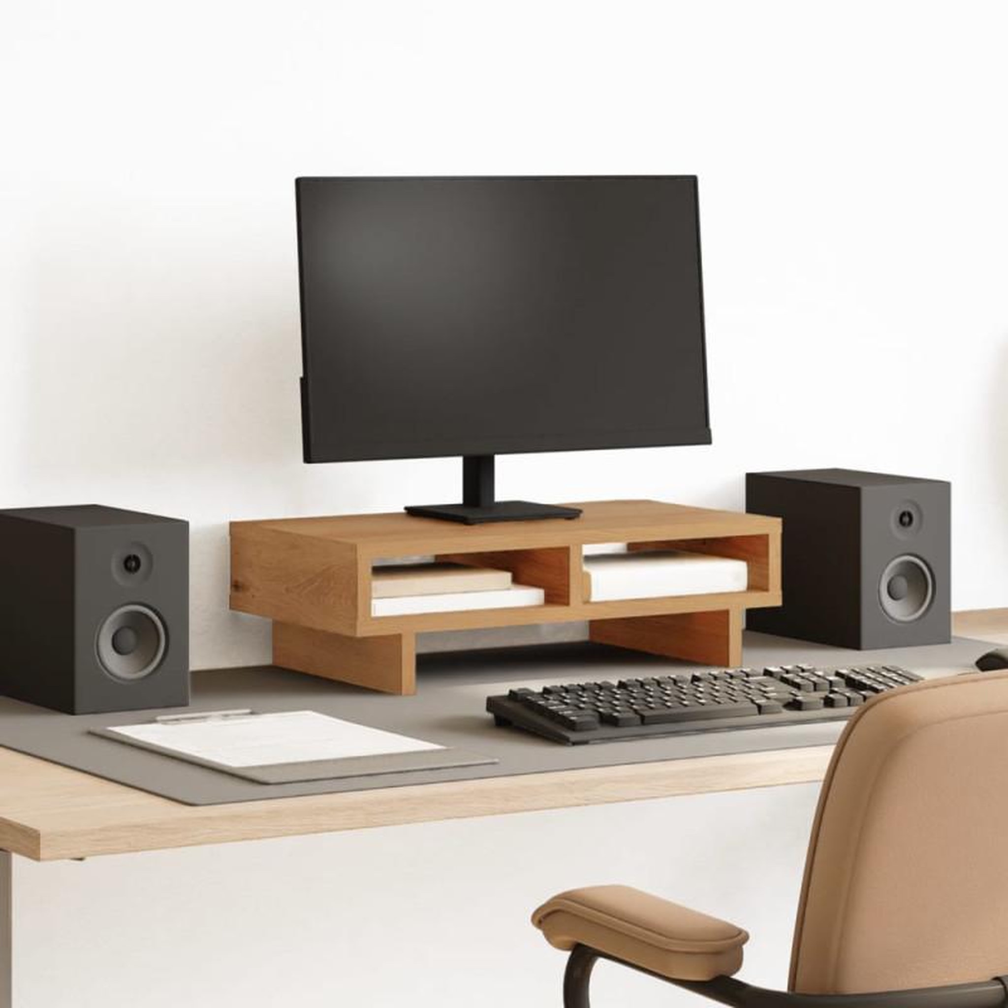 VIDAXL Support de moniteur chêne artisanal 50x27x15 cm bois ingénierie
