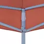 VIDAXL Toit de tente de reception 3x3 m Terre cuite 270 g/m^2